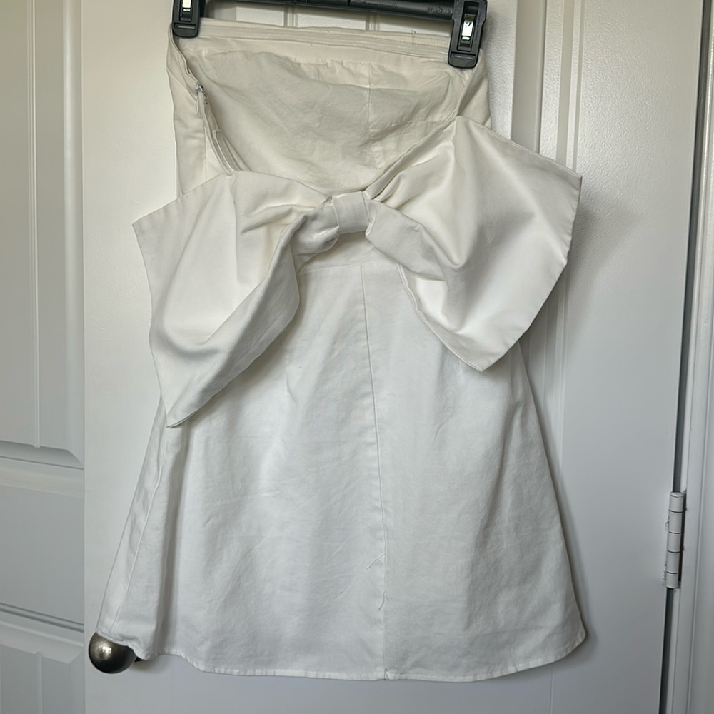 Altar’d State Lilia Strapless Bow Dress Small White